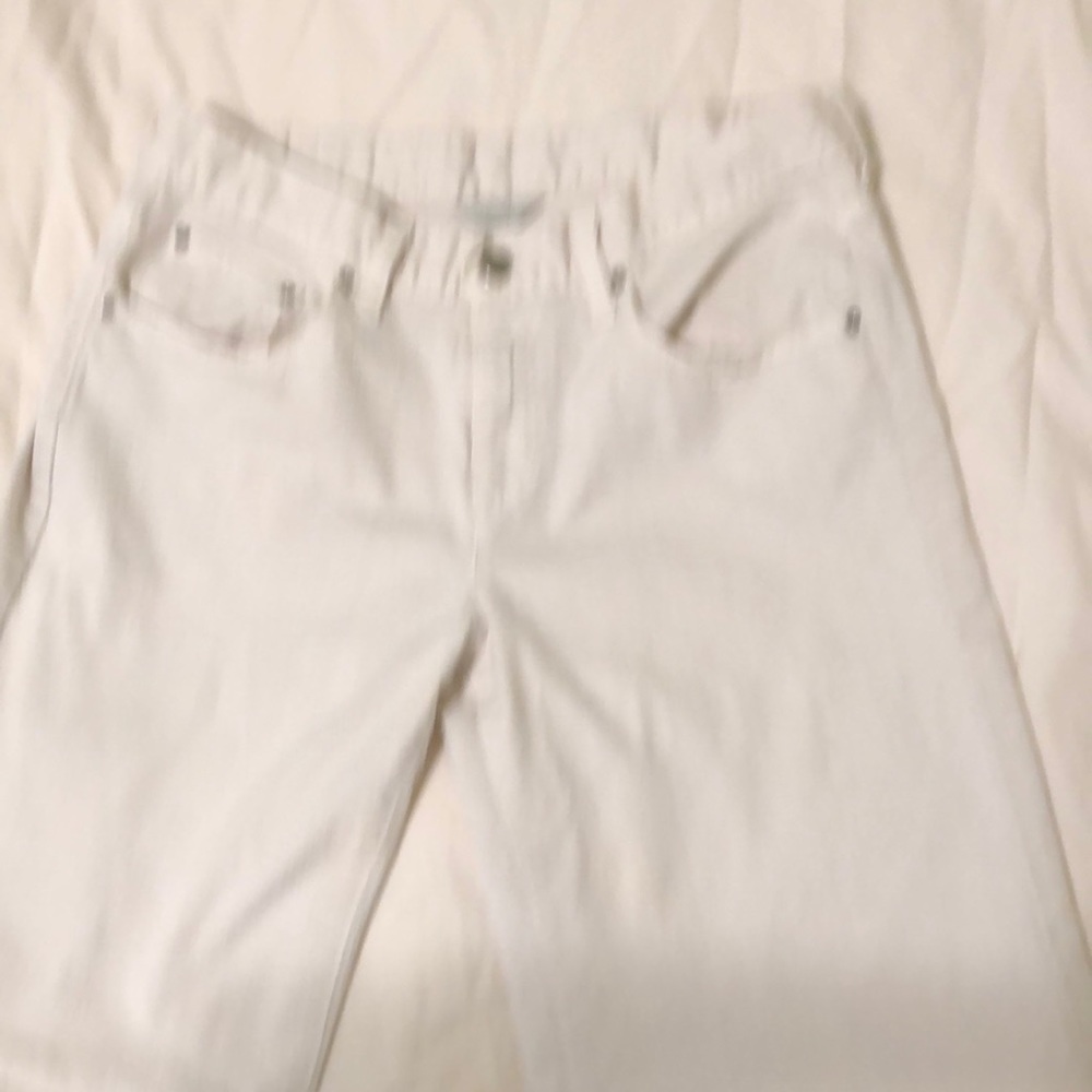 Creme color denim shorts